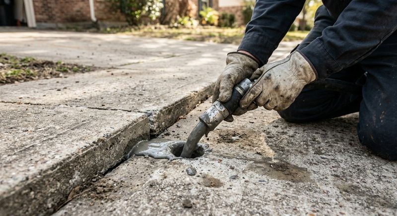 Sunken Driveway Lifting in West Des Moines, IA